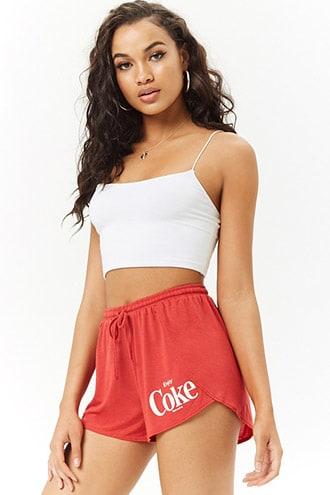 Forever21 Enjoy Coke Graphic Shorts