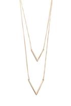 Forever21 Angle Pendant Layered Necklace