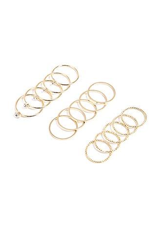 Forever21 Solitaire Midi Ring Set