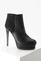 Forever21 Women's  Faux Leather Platform Booties