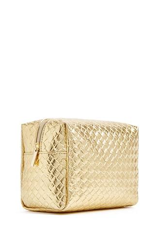 Forever21 Woven Metallic Makeup Bag