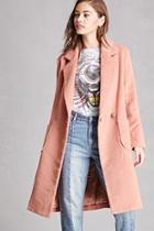 Forever21 Double-breasted Fuzzy Coat