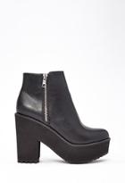 Forever21 Faux Suede Zipped Booties
