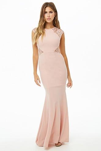 Forever21 Crochet Lace Mermaid Gown