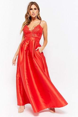 Forever21 Embroidered Prom Dress