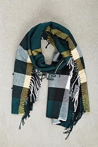 21 Men Men Fringe Flannel Scarf