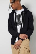 Forever21 French Terry Zip Front Hoodie