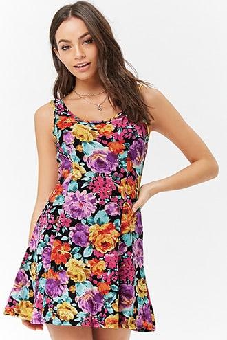 Forever21 Mini Watercolor Floral Dress