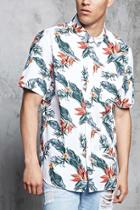Forever21 Tropical Print Woven Shirt