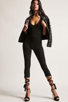 Forever21 Self-tie Cropped Jumpsuit