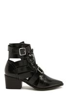Forever21 Stacked Heel Cutout Ankle Boots