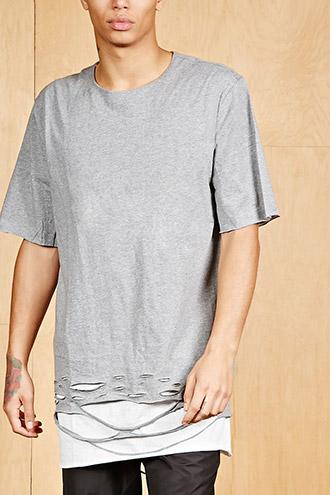 Forever21 Kayden K Destroyed Layered Tee