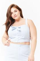 Forever21 Plus Size Pinstriped Crop Cami