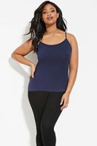 Forever21 Plus Women's  Navy Plus Size Classic Knit Cami