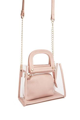 Forever21 Vinyl Faux Leather-trim Satchel