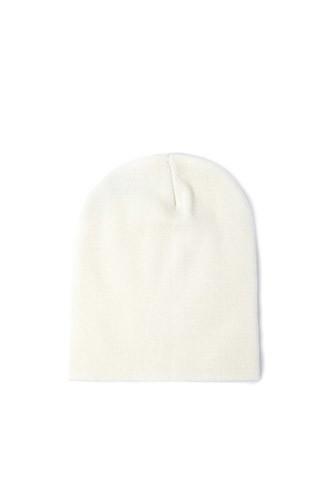Forever21 Fold-over Ribbed Beanie (cream)