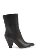 Forever21 Faux Leather Cone Heel Boots
