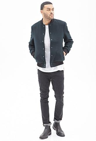 Forever21 Wool-blend Varsity Jacket