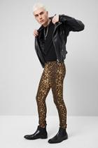 Forever21 Leopard Print Slim-fit Pants