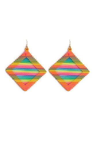 Forever21 Neon Threaded Drop Earrings