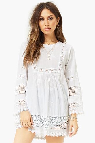 Forever21 Crochet-inset Tunic