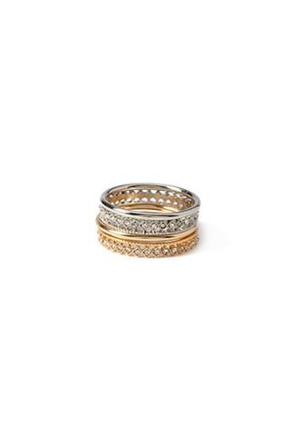 Forever21 Etched Ring Set (gold/silver)