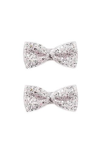 Forever21 Glitter Bow Hair Clip Set
