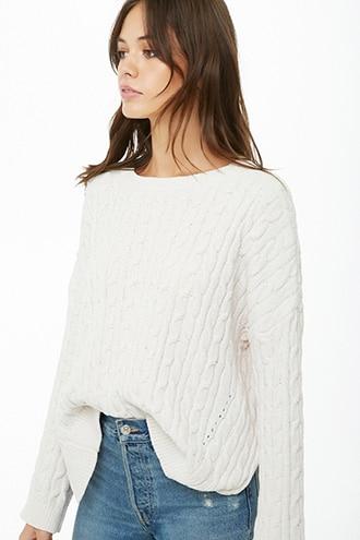 Forever21 Marled Vented Hem Sweater
