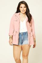 Forever21 Plus Women's  Mauve Plus Size Utility Jacket