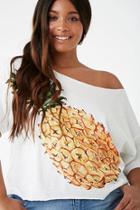 Forever21 Plus Size Pineapple Graphic Crop Top