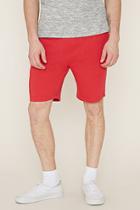 21 Men Men's  Red Drawstring Fleece Shorts