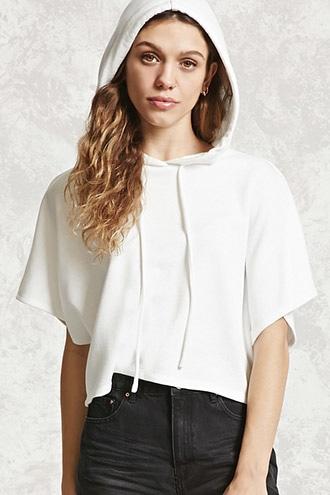Forever21 Dolman-sleeve Cropped Hoodie
