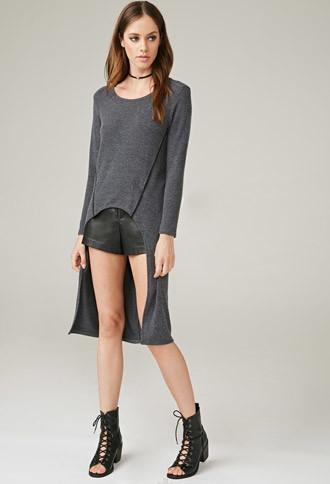 Forever21 Marina T. Dropped-hem Top