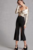 Forever21 Flared High-waist Ankle Pants
