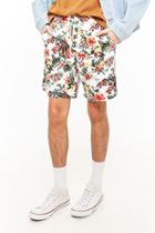 Forever21 Tropical Floral Print Drawstring Shorts