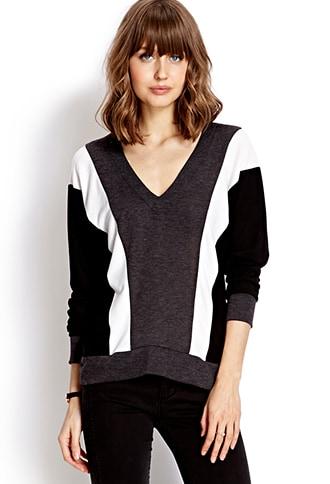 Forever21 Mirrored Stripes Sweater