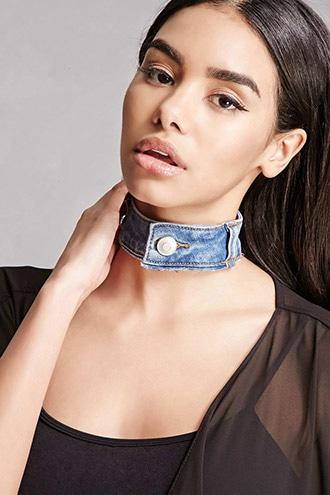 Forever21 Repurposed Denim Choker