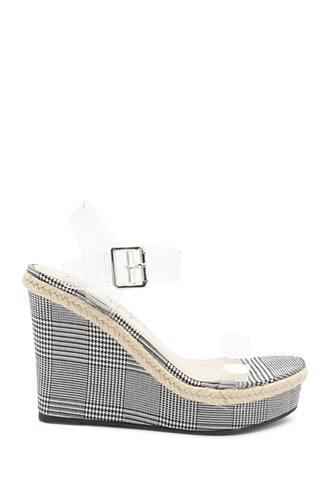 Forever21 Lemon Drop By Privilege Glen Plaid Wedges