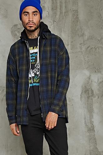 Forever21 Slim-fit Plaid Flannel Shirt