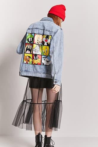 Forever21 Looney Tunes Denim Jacket