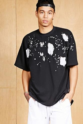 Forever21 Private Academy Bleach-dye Tee