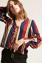 Forever21 Self-tie Striped Top