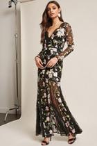 Forever21 Soieblu Floral Embroidered Maxi Dress