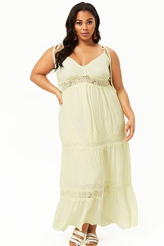 Forever21 Plus Size Lace Trim Maxi Dress