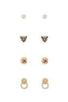 Forever21 Cheetah Mixed Stud Set