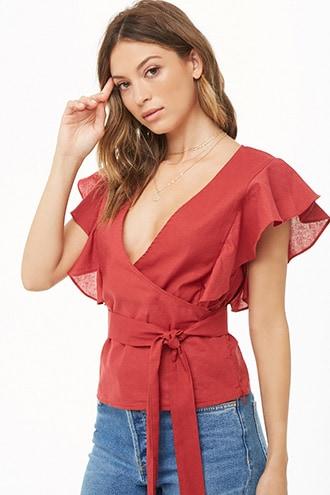 Forever21 Surplice Butterfly Top