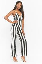 Forever21 Striped V-wire Jumpsuit