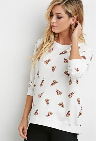 Forever21 Pizza Graphic Sweatshirt