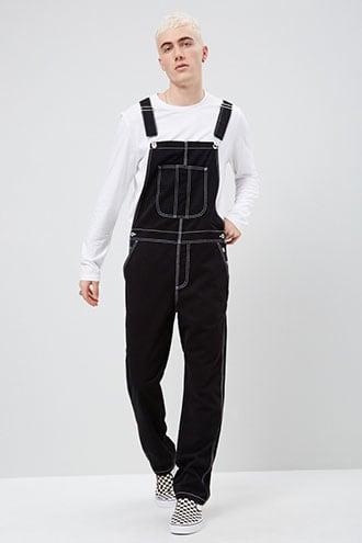 Forever21 Contrast-stitch Overalls