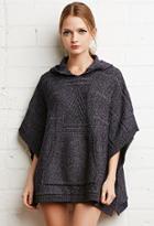 Forever21 Hooded Poncho Sweater
